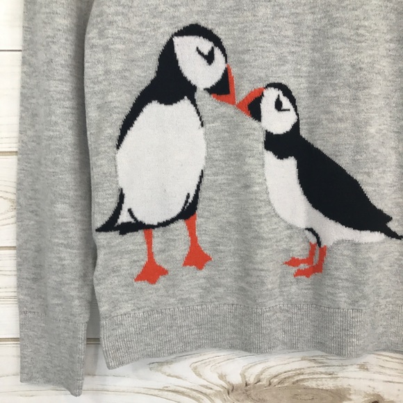 (SOLD) LOFT Soft Light Penguin Sweater, Womens Med - Picture 2 of 7